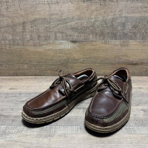 Sperry Top Sider Brown Leather 2 Eyelet Boat Shoes Men's Size 13 - Picture 1 of 7